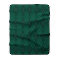 Green Argyle Pattern Sherpa Blanket | Cozy Plaid Throw Golf cozy throw