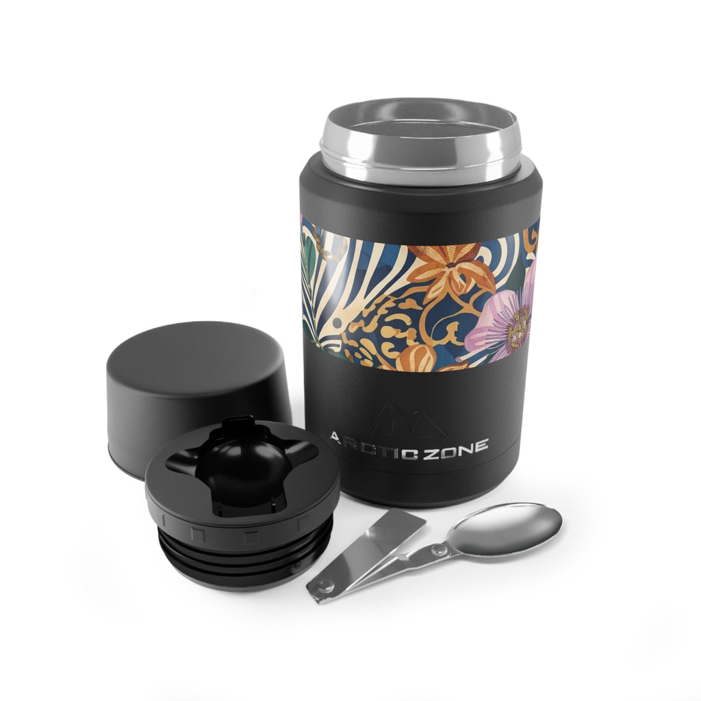 Floral Tropical Band Insulated Food Jar