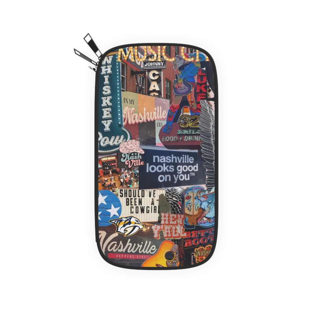 Nashville Collage Passport Wallet | Music City Travel Organizer