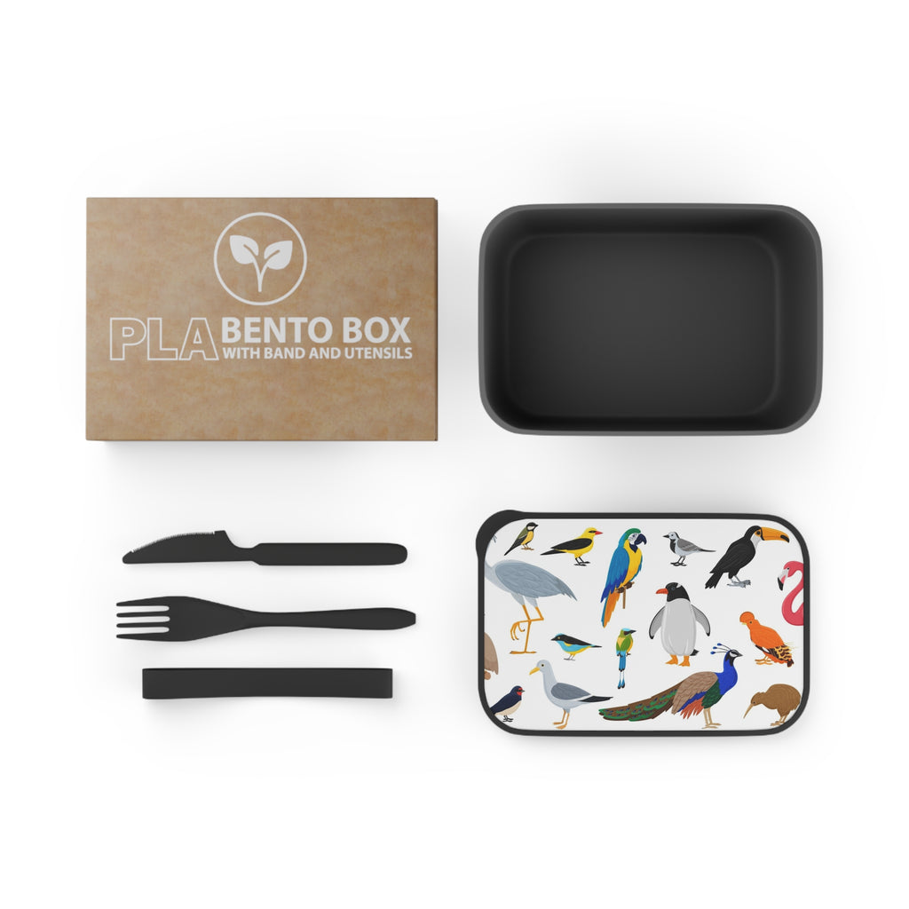 Colorful Bird Pattern Bento Box