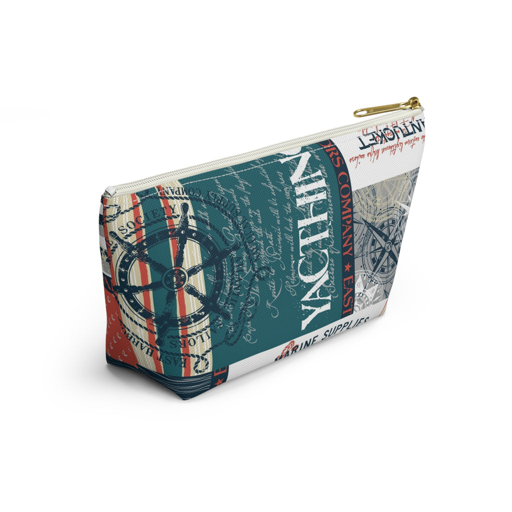 Nautical Sailboat Patchwork Accessory Pouch