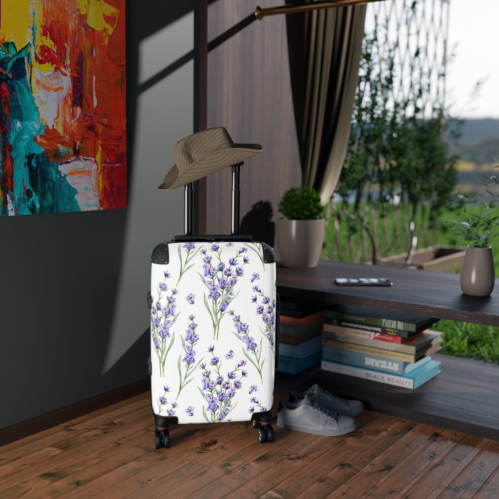 Lavender Bouquet Suitcase | Floral Carry-On Luggage
