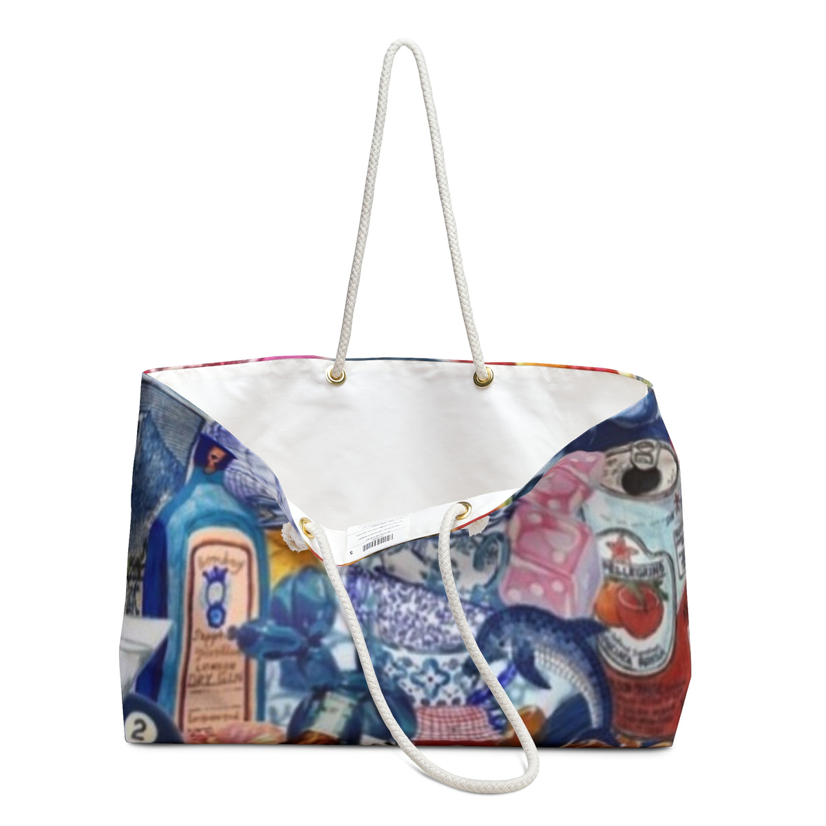 Colorful Market Weekender Bag – Vibrant Still Life Print Travel Tote