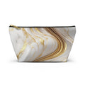 Gold Marble Swirl Accessory Pouch