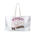 Weekender Bag — "In Dolly We Trust" Cowboy Hat Graphic Travel Tote