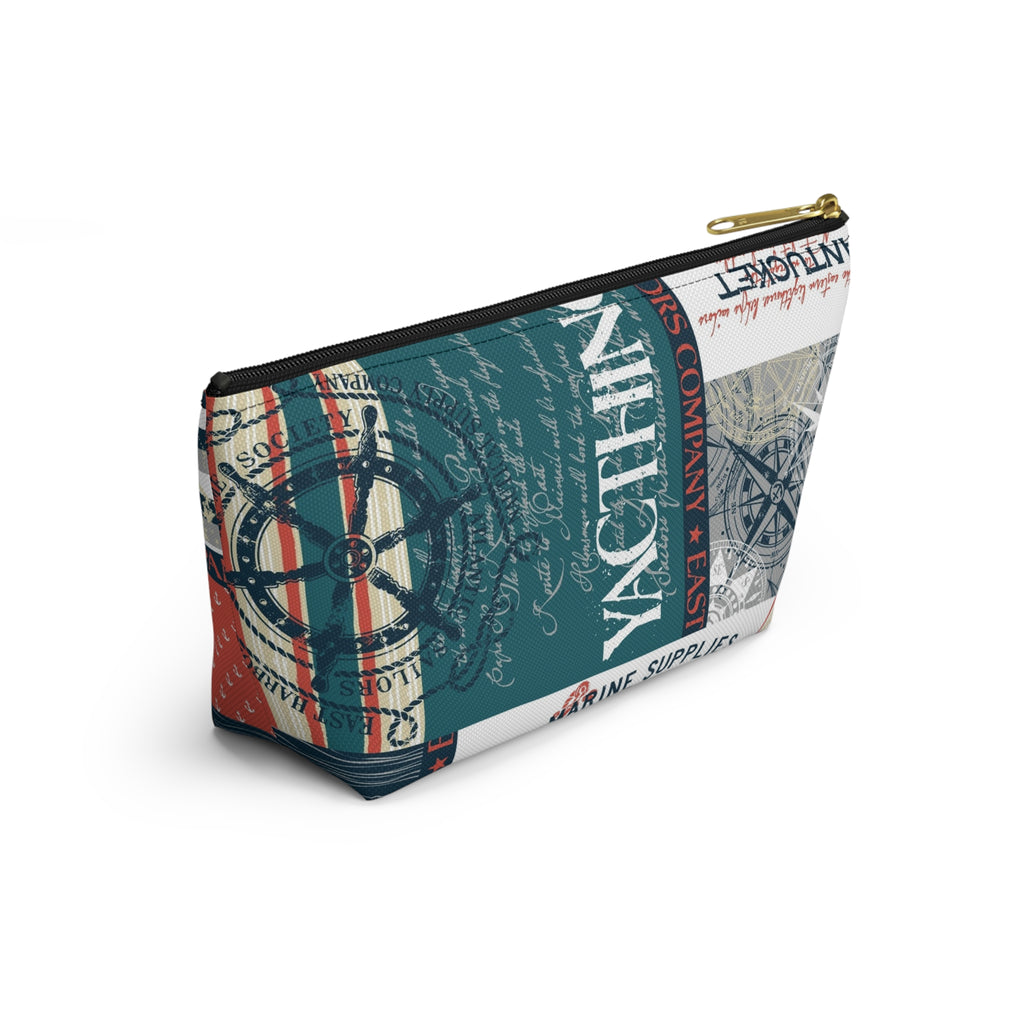 Nautical Sailboat Patchwork Accessory Pouch