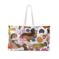 Dachshund Sticker Collage Weekender Bag — Cute Sausage Dog Travel Tote