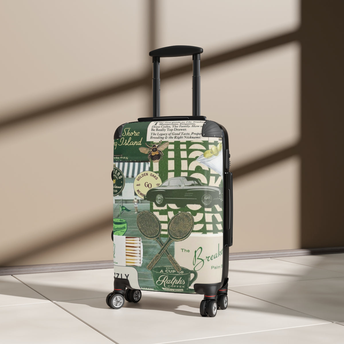 Vintage Roadtrip Carry-On Suitcase – Retro Travel Collage Print