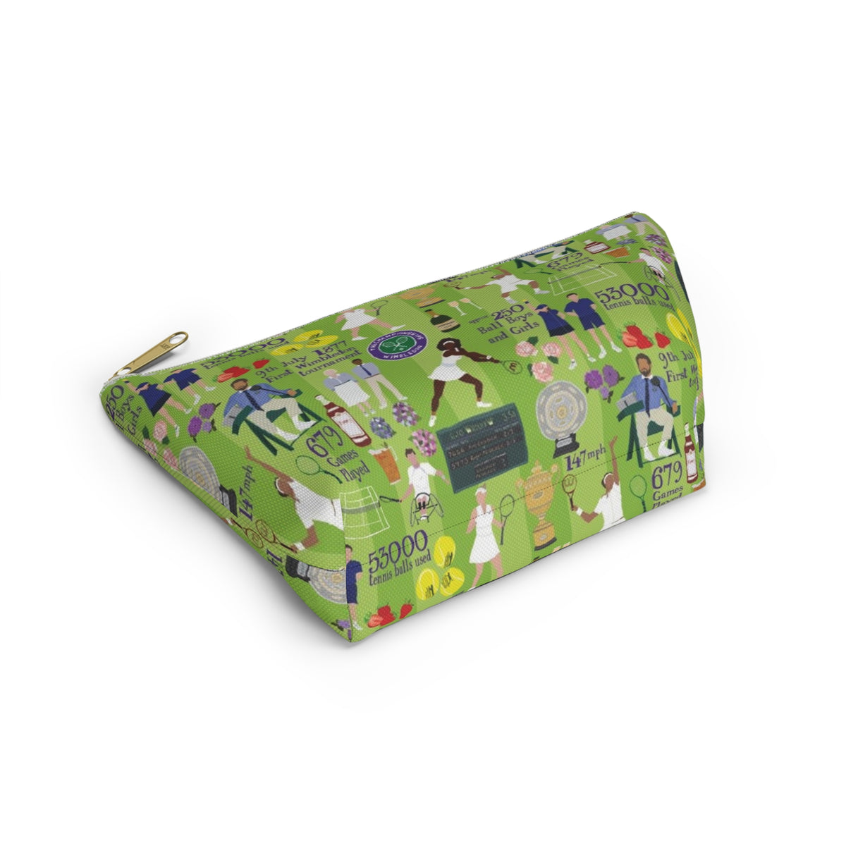 Wimbledon Tennis Pattern Accessory Pouch