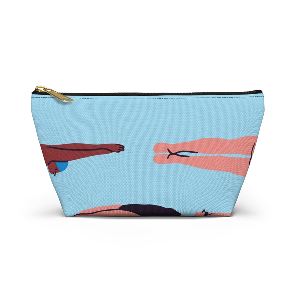 Swimmers Illustration Accessory Pouch | T-Bottom Zip Pouch