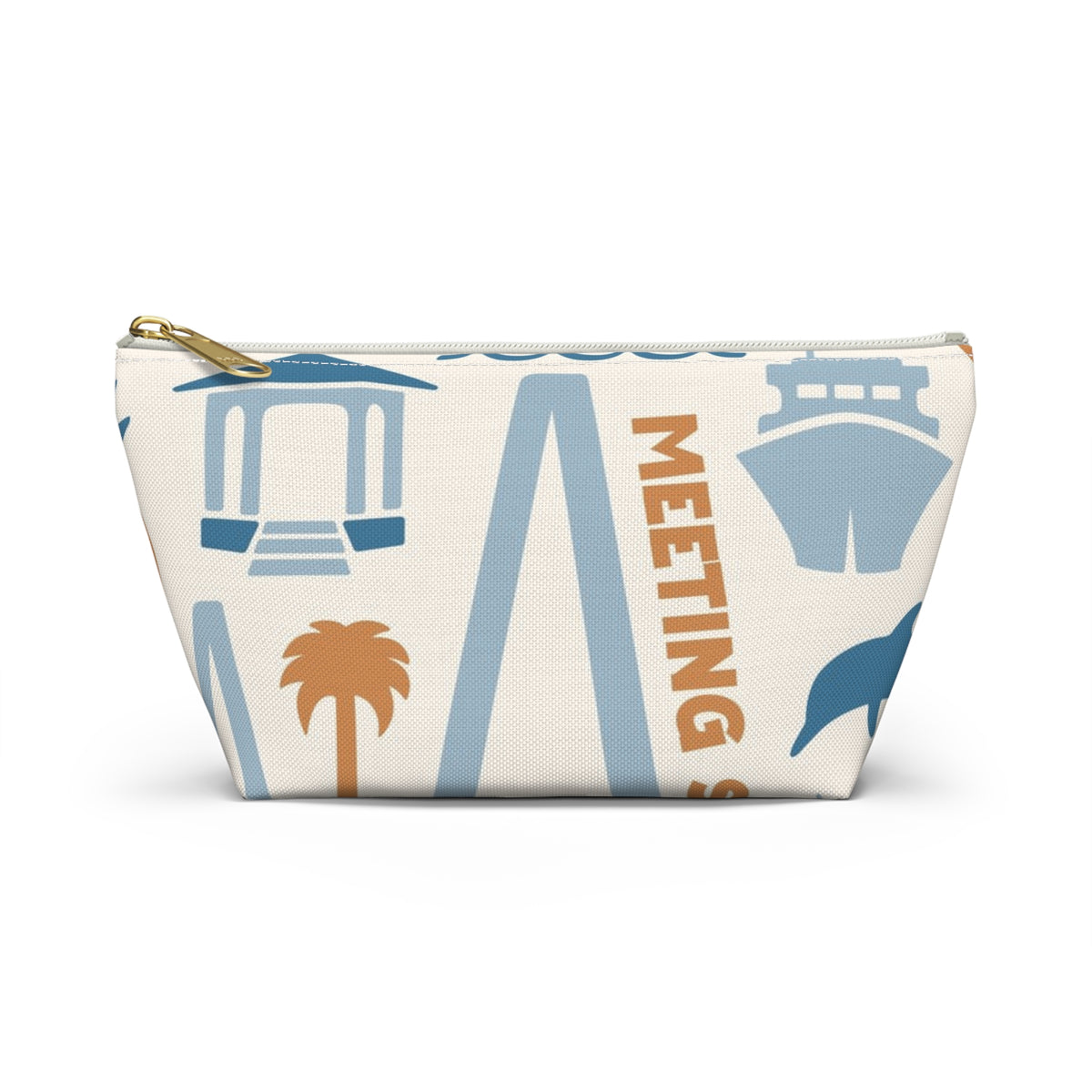Nautical Cruise Accessory Pouch — T‑Bottom Makeup & Travel Bag