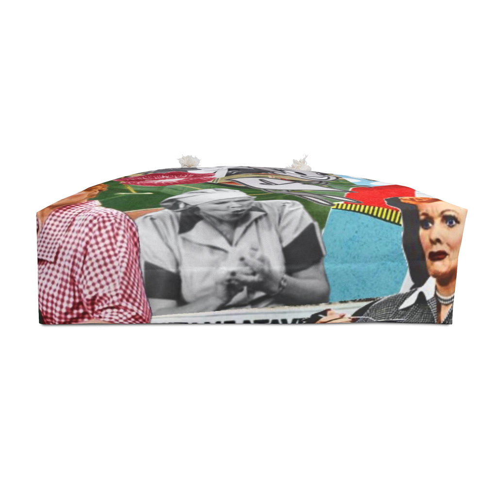 Retro Collage Weekender Bag | Vintage TV, Lucy, Pop Art