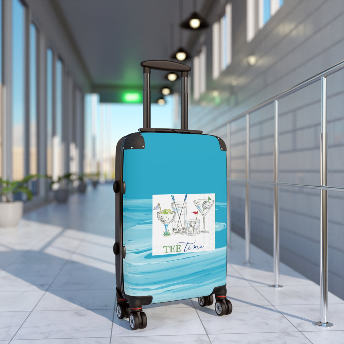 Suitcase - 'Tea Time' Tropical Cocktail Carry-On Travel Luggage