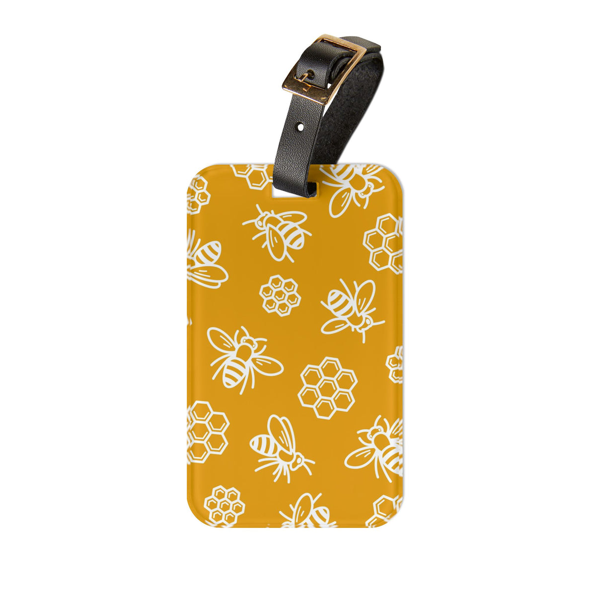 Bee Pattern Luggage Tag | Honeycomb Bee Travel Tag