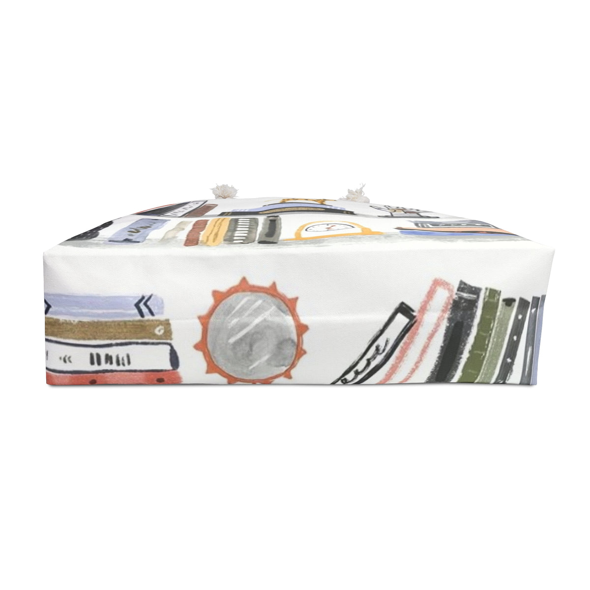 Book Lover Weekender Bag — Illustrated Bookshelf Travel Tote