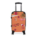 Vintage Beach Scene Suitcase | Retro Palm Trees, Classic Car, Swimsuit