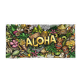 Aloha Tropical Beach Towel — Colorful Hawaiian Luau Design