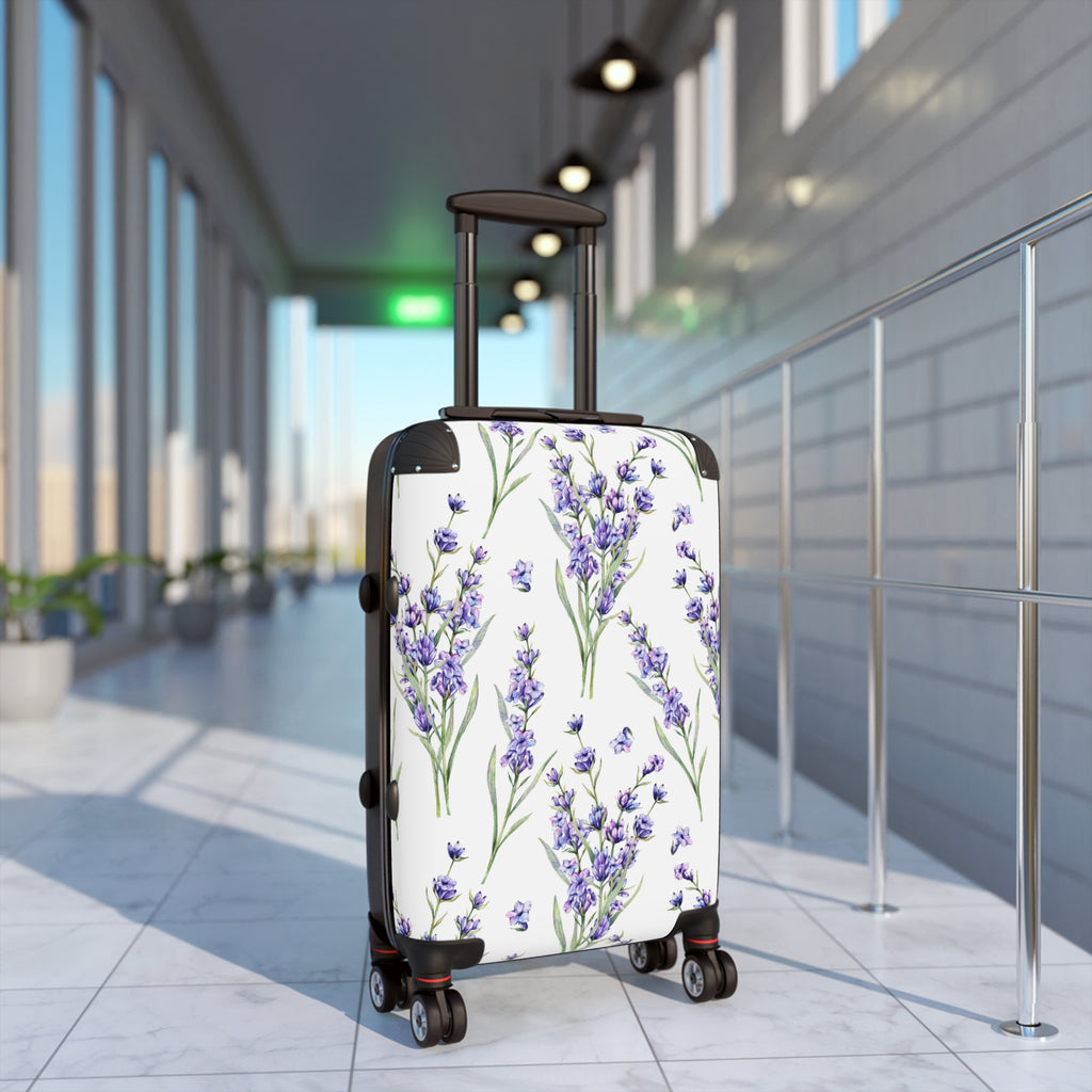 Lavender Bouquet Suitcase | Floral Carry-On Luggage