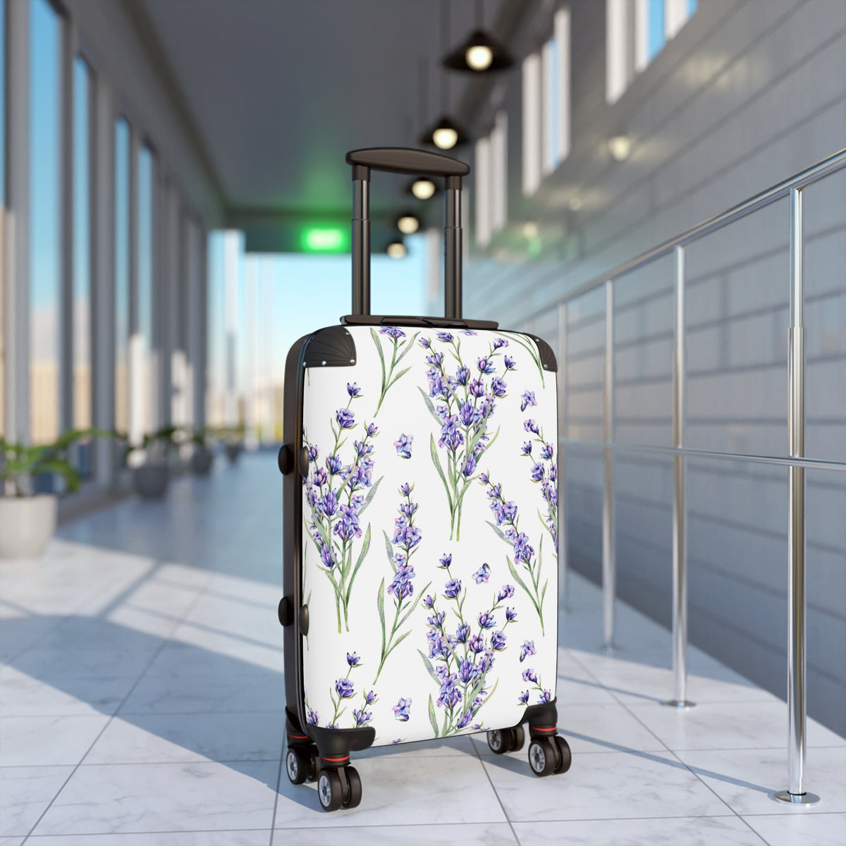 Lavender Bouquet Suitcase | Floral Carry-On Luggage
