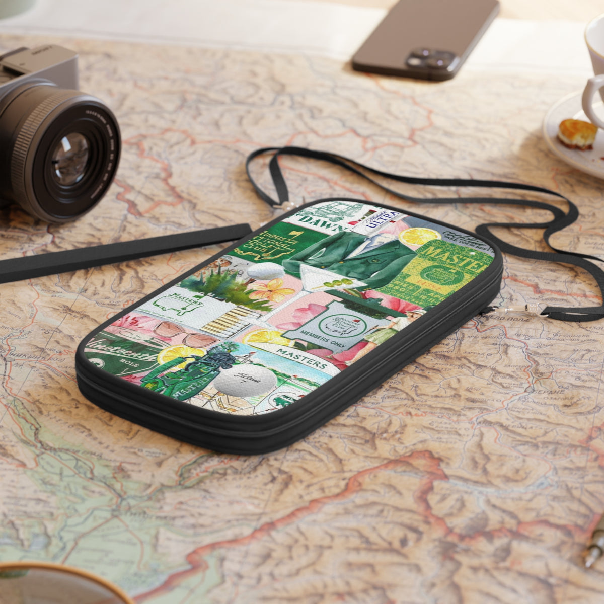 Passport Wallet — Masters Golf Collage Travel Organizer