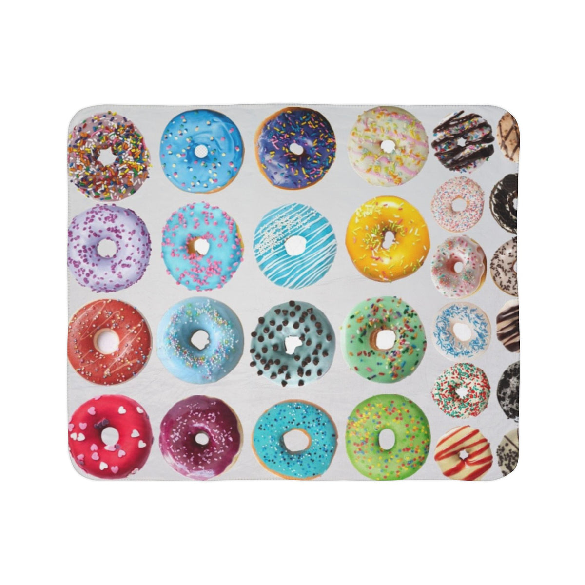 Donut Pattern Sherpa Blanket