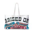 Raised On Cassette Tape Weekender Bag — Retro 80s/90s Music Travel Tote
