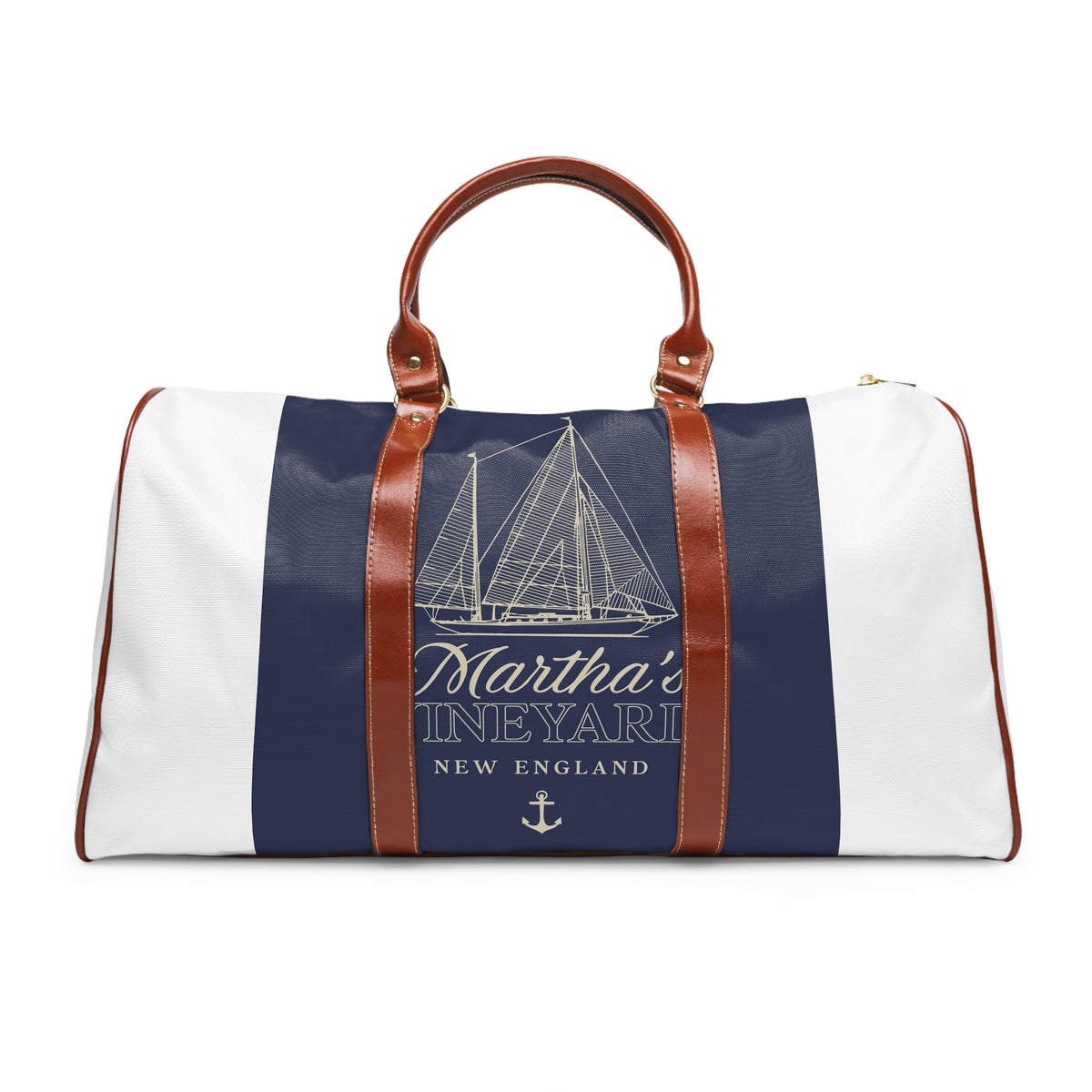 Martha's Vineyard Waterproof Travel Bag | New England Nautical Stripe