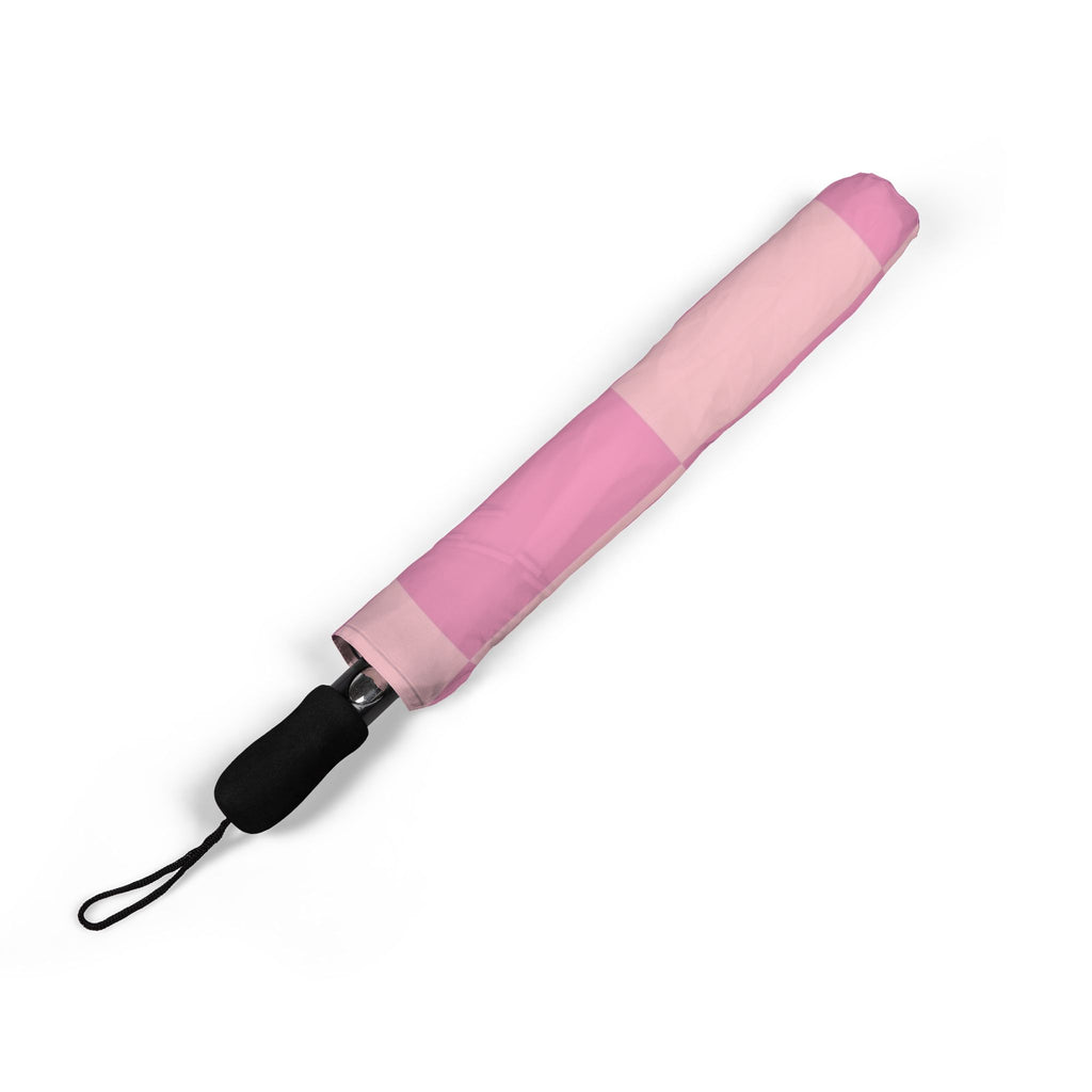 Pink Checkerboard Umbrella | Foldable Rain Umbrella