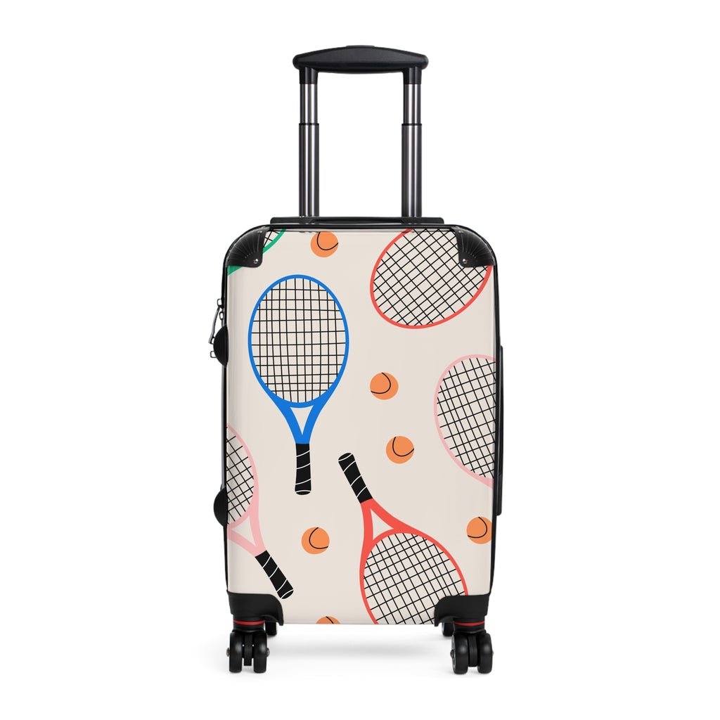 Tennis Racket Pattern Suitcase | Travel Luggage with Tennis Design