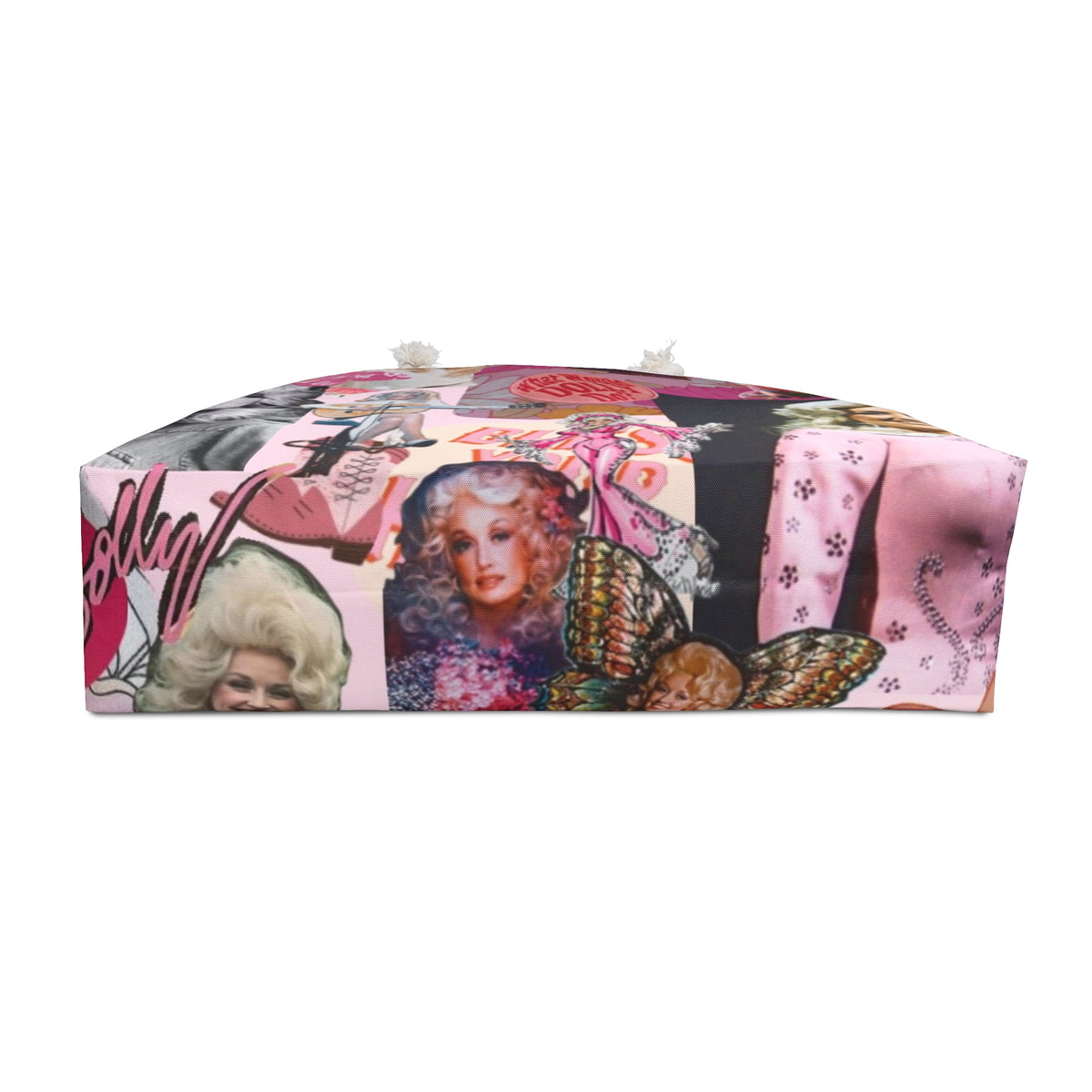 Dolly Parton Collage Weekender Bag — Pink Retro Country Travel Tote