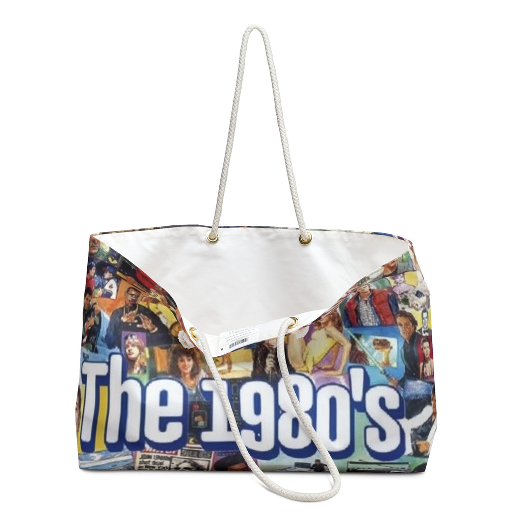 1980s Collage Weekender | Retro Pop Culture Travel Bag
