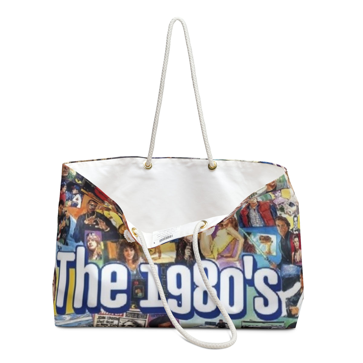 1980s Collage Weekender | Retro Pop Culture Travel Bag