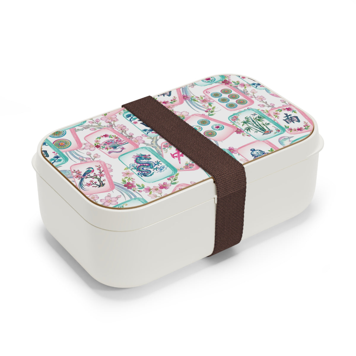 Mahjong Tile Pattern Bento Box | Asian Floral Mahjong Design