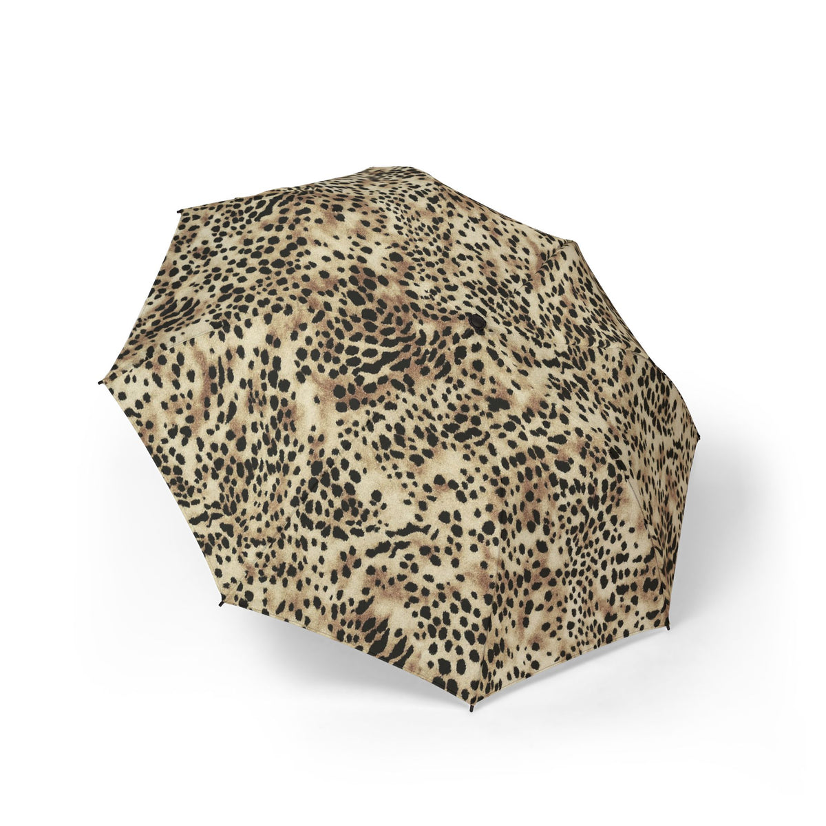 Leopard Print Foldable Umbrella | Compact Rain Parasol, Animal Print