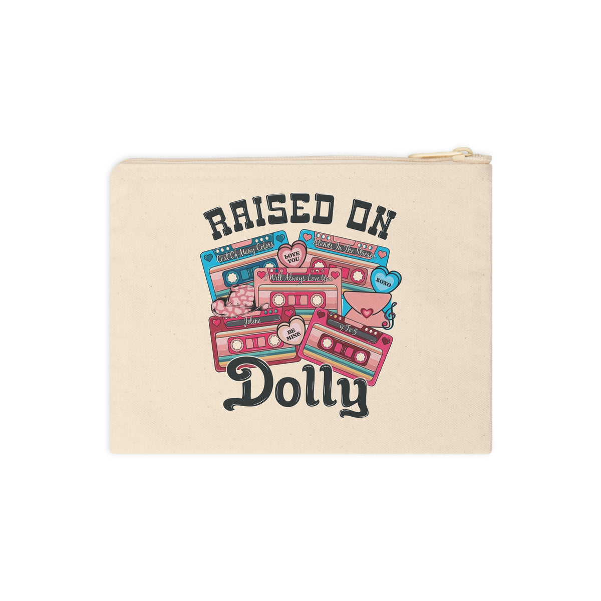 Raised On Dolly Zipper Pouch — Retro Cassette Makeup Bag