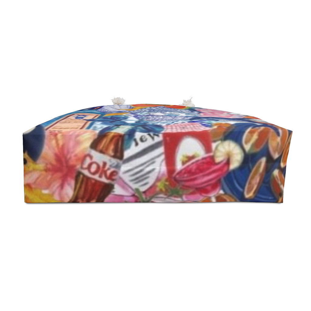 Colorful Market Weekender Bag – Vibrant Still Life Print Travel Tote