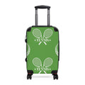 Tennis Rackets Graphic Suitcase | Green Tennis Travel Luggage