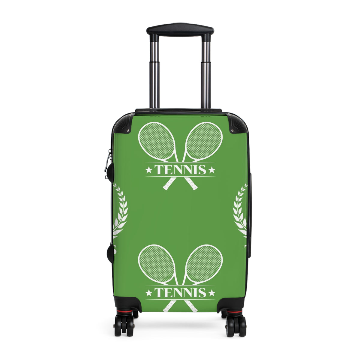 Tennis Rackets Graphic Suitcase | Green Tennis Travel Luggage