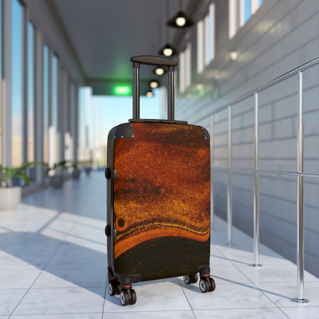 Abstract Copper Swirl Suitcase | Hard Shell Luggage Cover