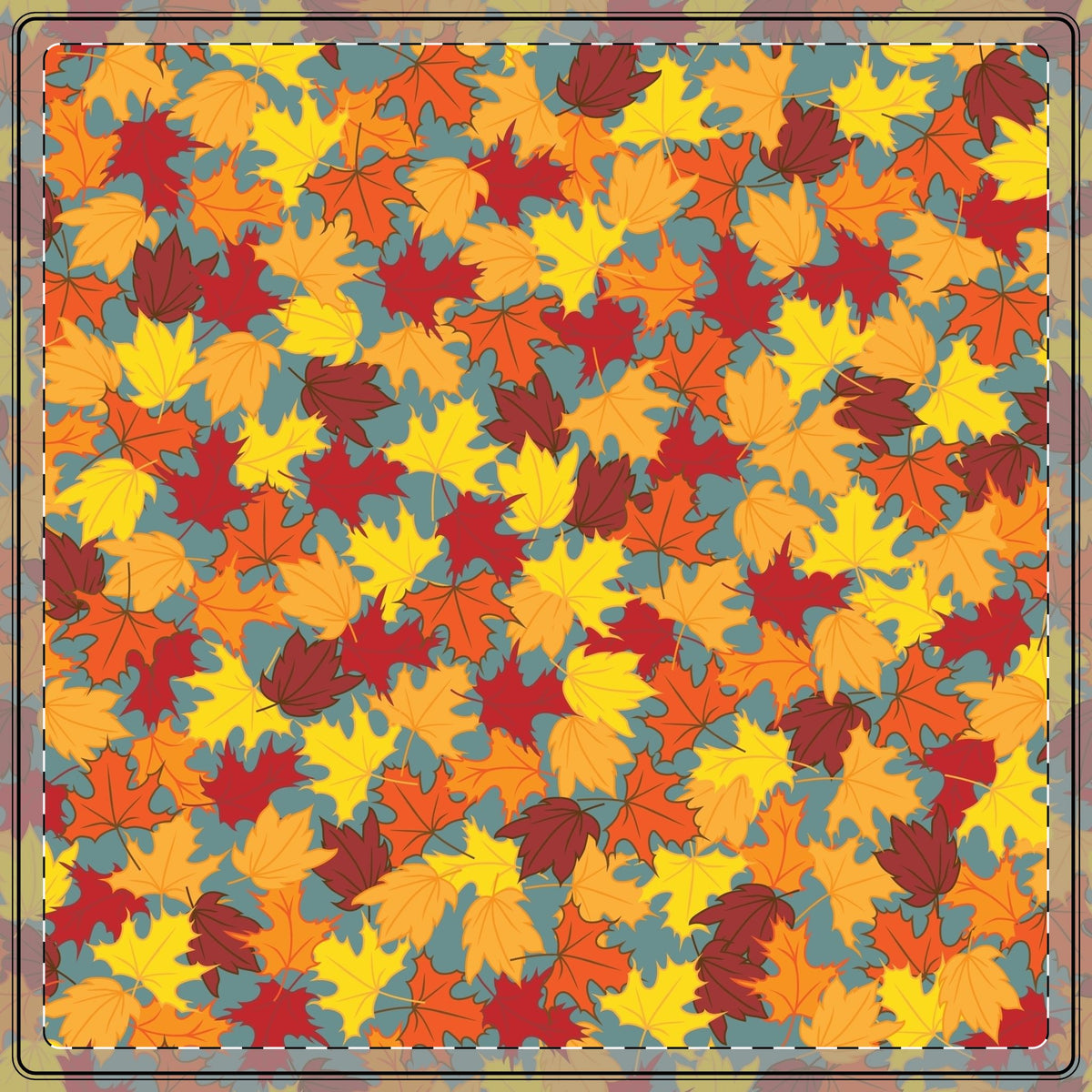 Autumn Maple Leaf Mahjong Mat
