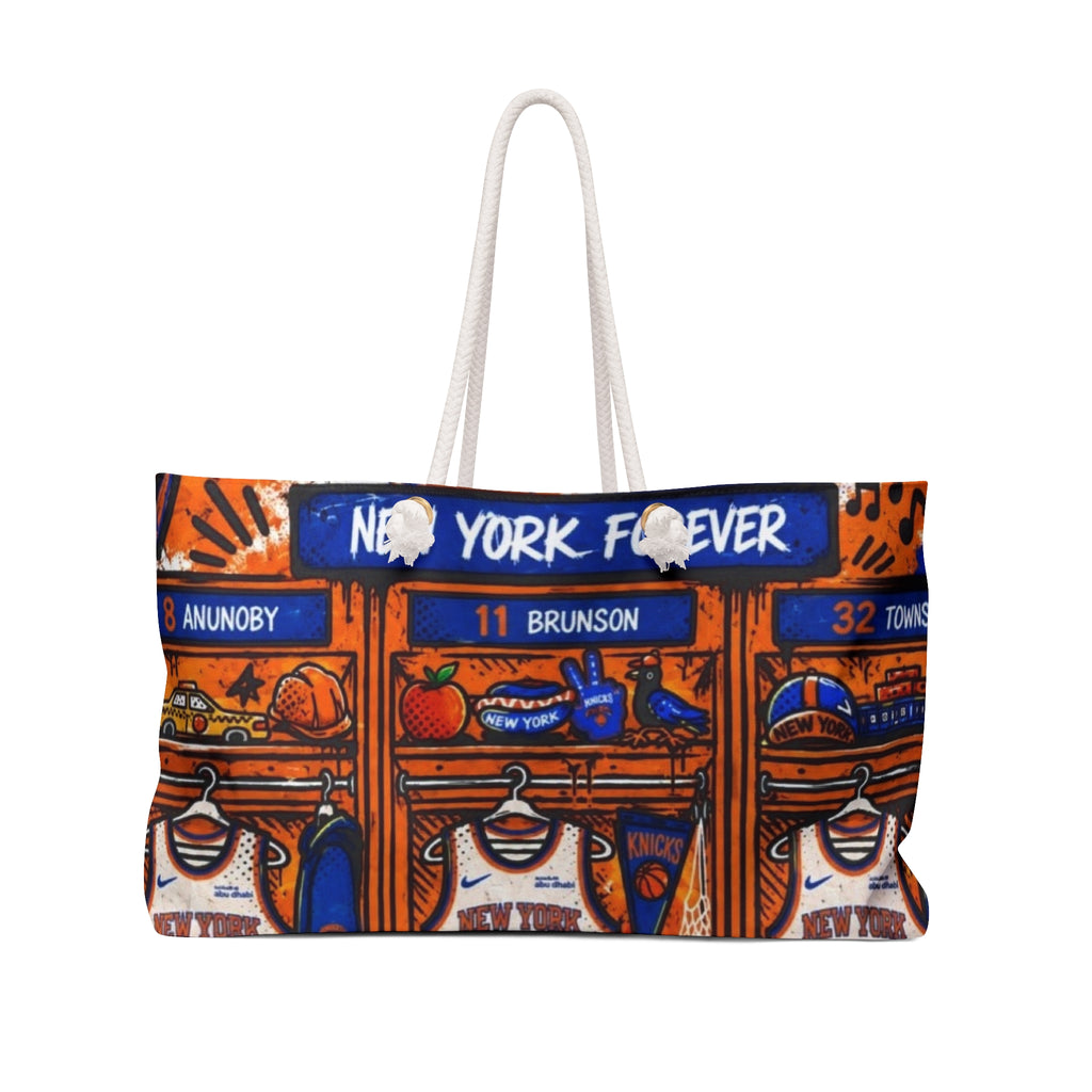 New York Knicks Locker Room Weekender Bag | Sports Basketball Tote