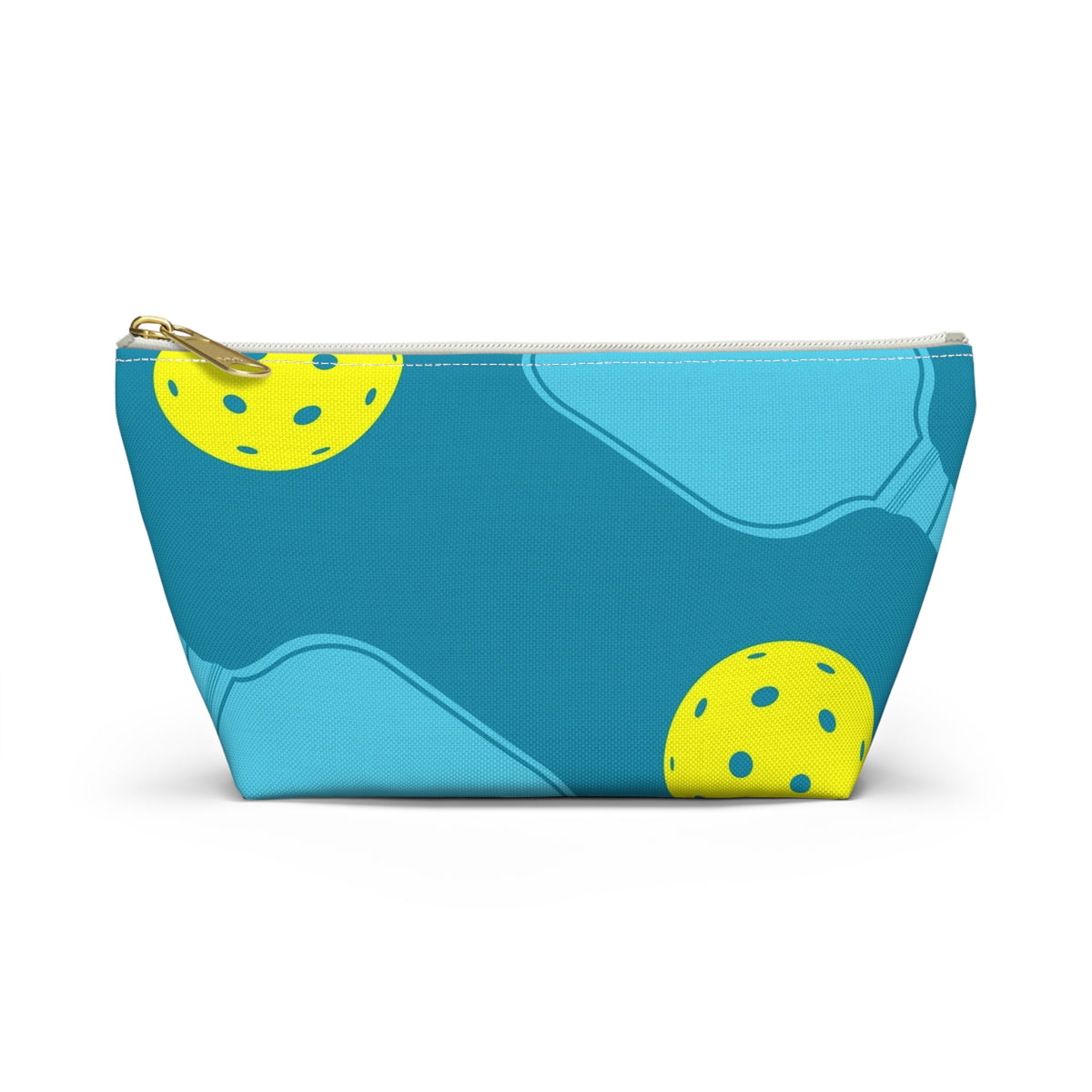 Yellow Pickleball Pattern Accessory Pouch