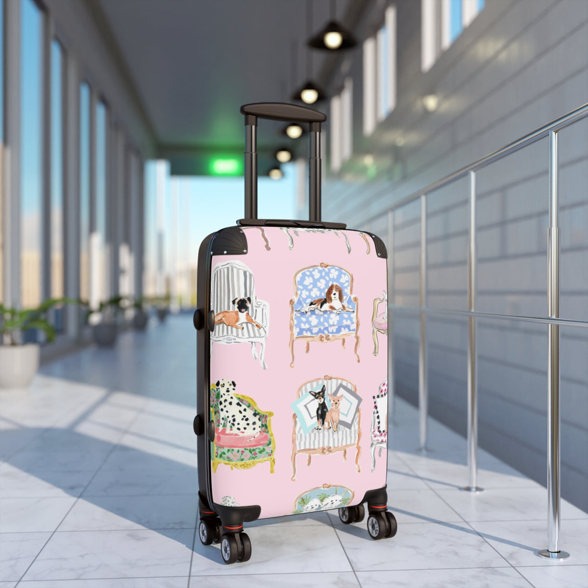 Pink Pet Sofa Suitcase – Cute Cat & Dog Travel Luggage
