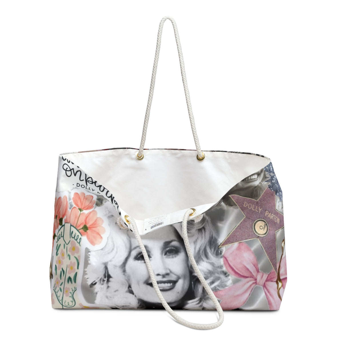 Vintage Collage Weekender Bag — Retro Pop Icon Travel Tote