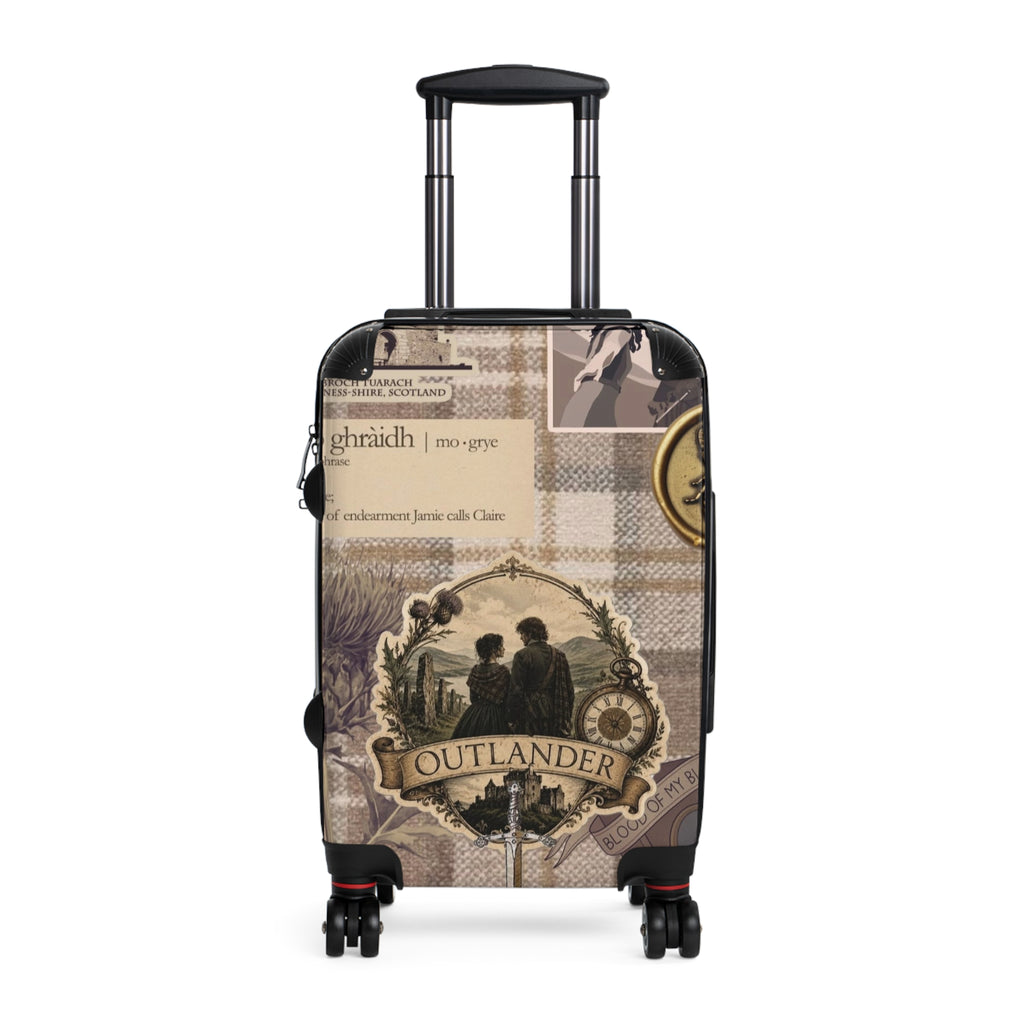 Outlander Collage Suitcase | Vintage Travel Plaid Luggage