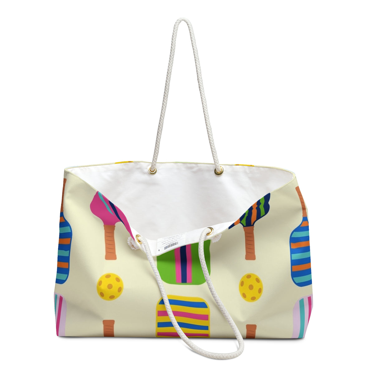 Colorful Paddleball Pattern Weekender Bag | Beach Tote, Summer Travel