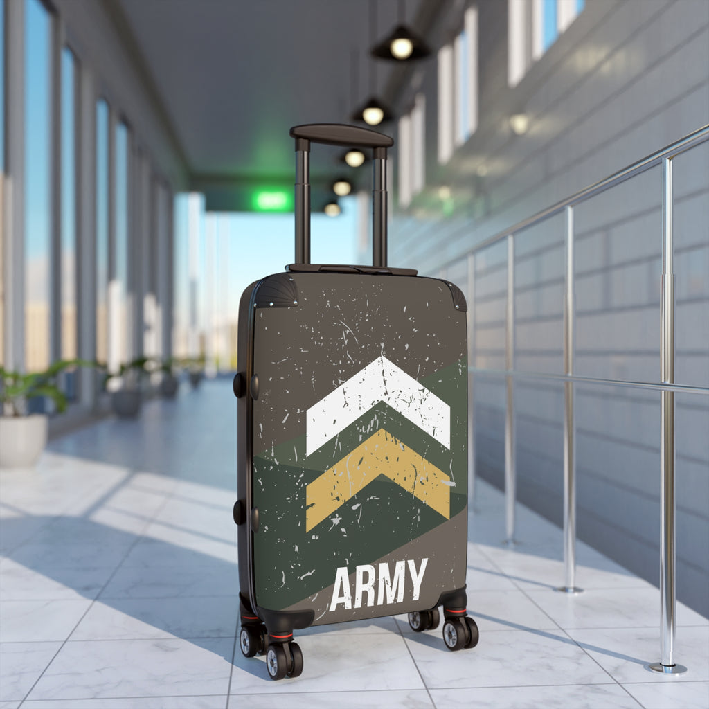 Army Chevrons Suitcase | Military Camouflage Travel Luggage
